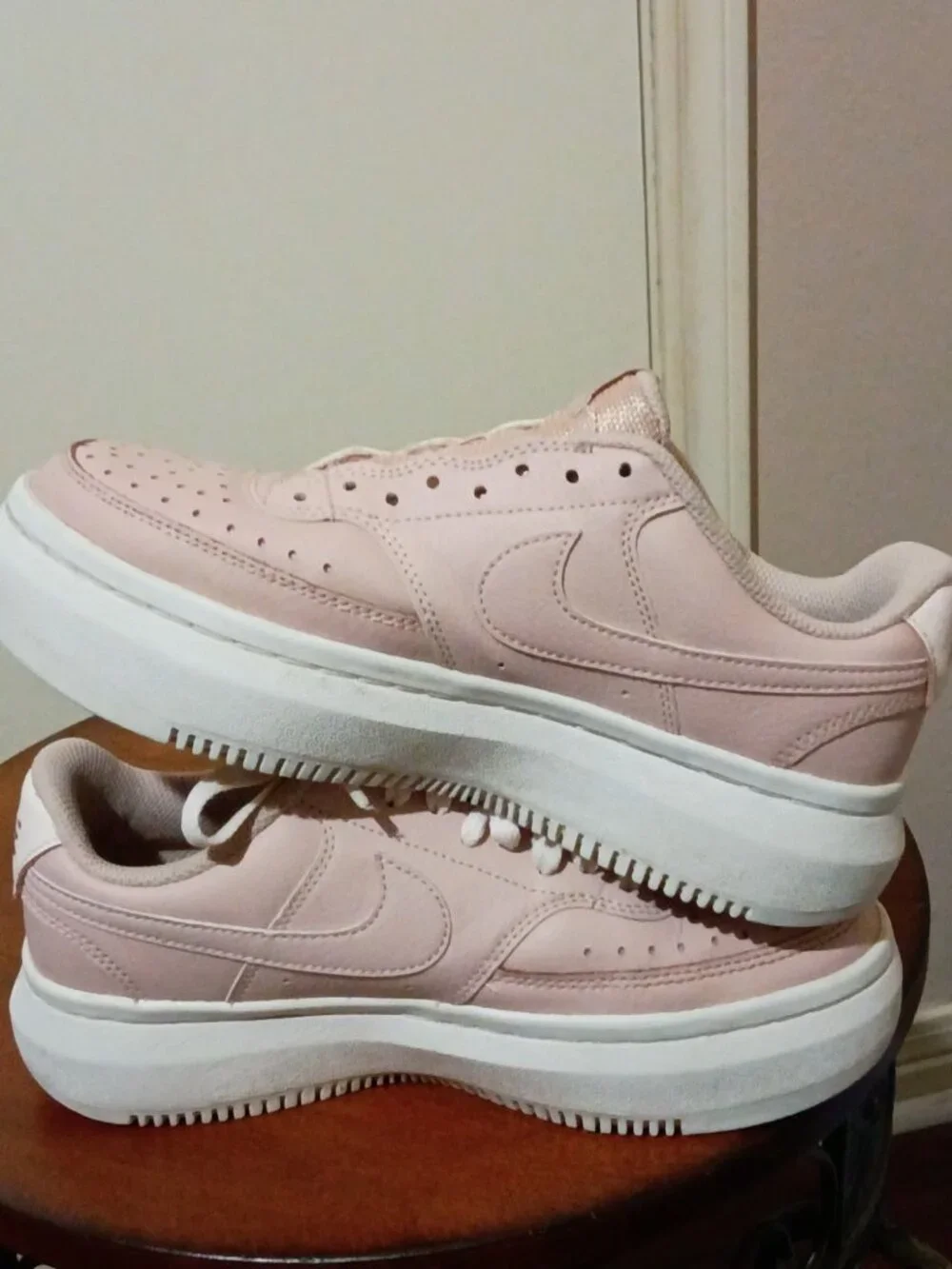 Nike Court Vision Alta Shoes Womens Size 6.5 Pink Platform Sneakers DM0113-600